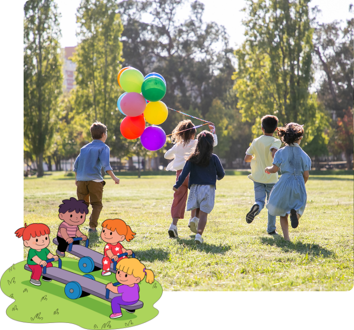 niños corriendo en la naturaleza cantabria